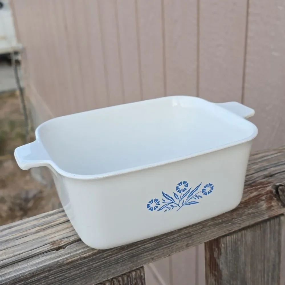 VTG Corning Ware Blue Cornflower Rectangular Dish P-4-B